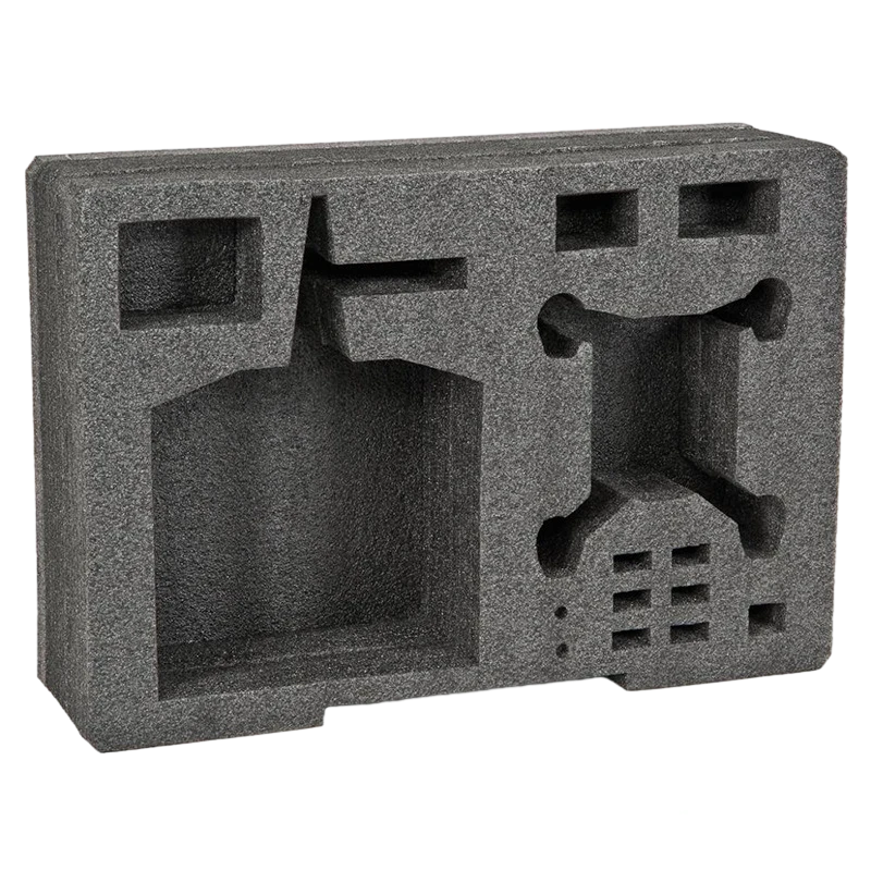 Custom Design Layout EPE EVA Shock-proof Packaging Custom Shape Foam Insert Black Velvet Die Cutting Foam Tray Protection