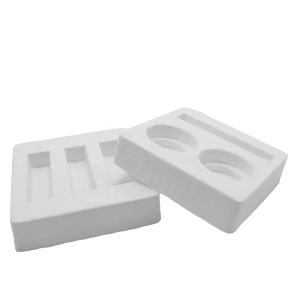 Custom Flocking Plastic Packaging Thermoforming Cosmetic White Blister Tray