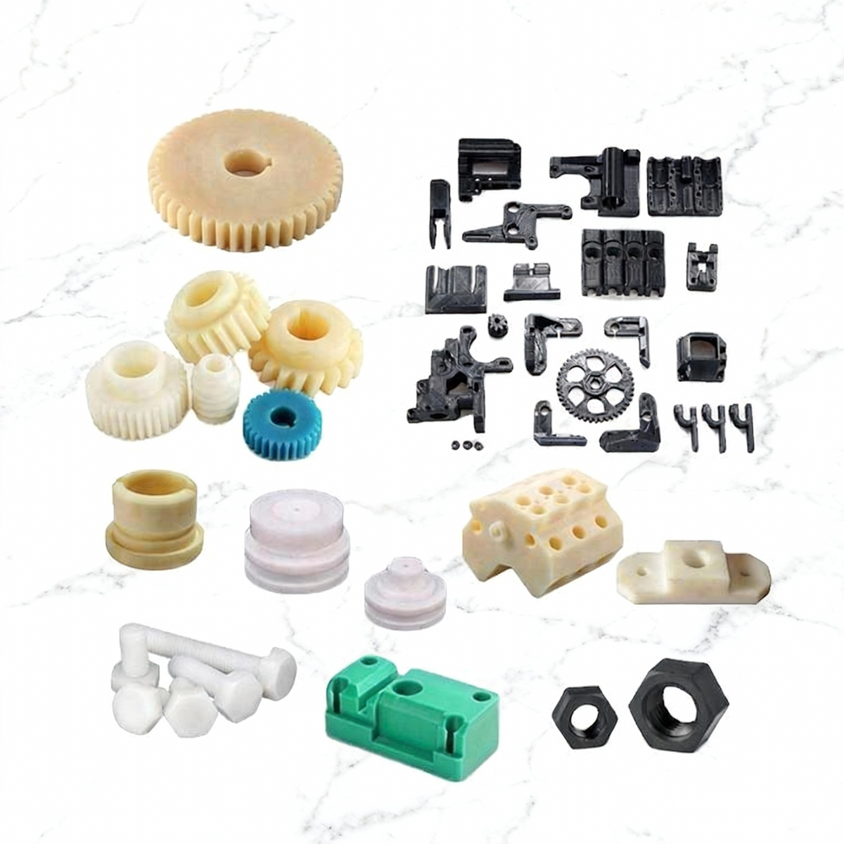 OEM Custom Precision CNC Plastic Injection Molding Manufacturer Nylon Abs Pu PP Rubber Injection Molded Service Plastic Parts