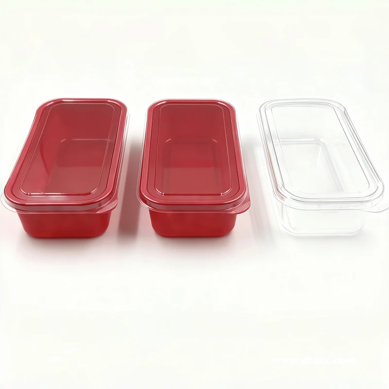 Custom Red Base Gift Box with Transparent Lid Luxury Packaging for Mooncakes /Pastries /Desserts/Hamburger
