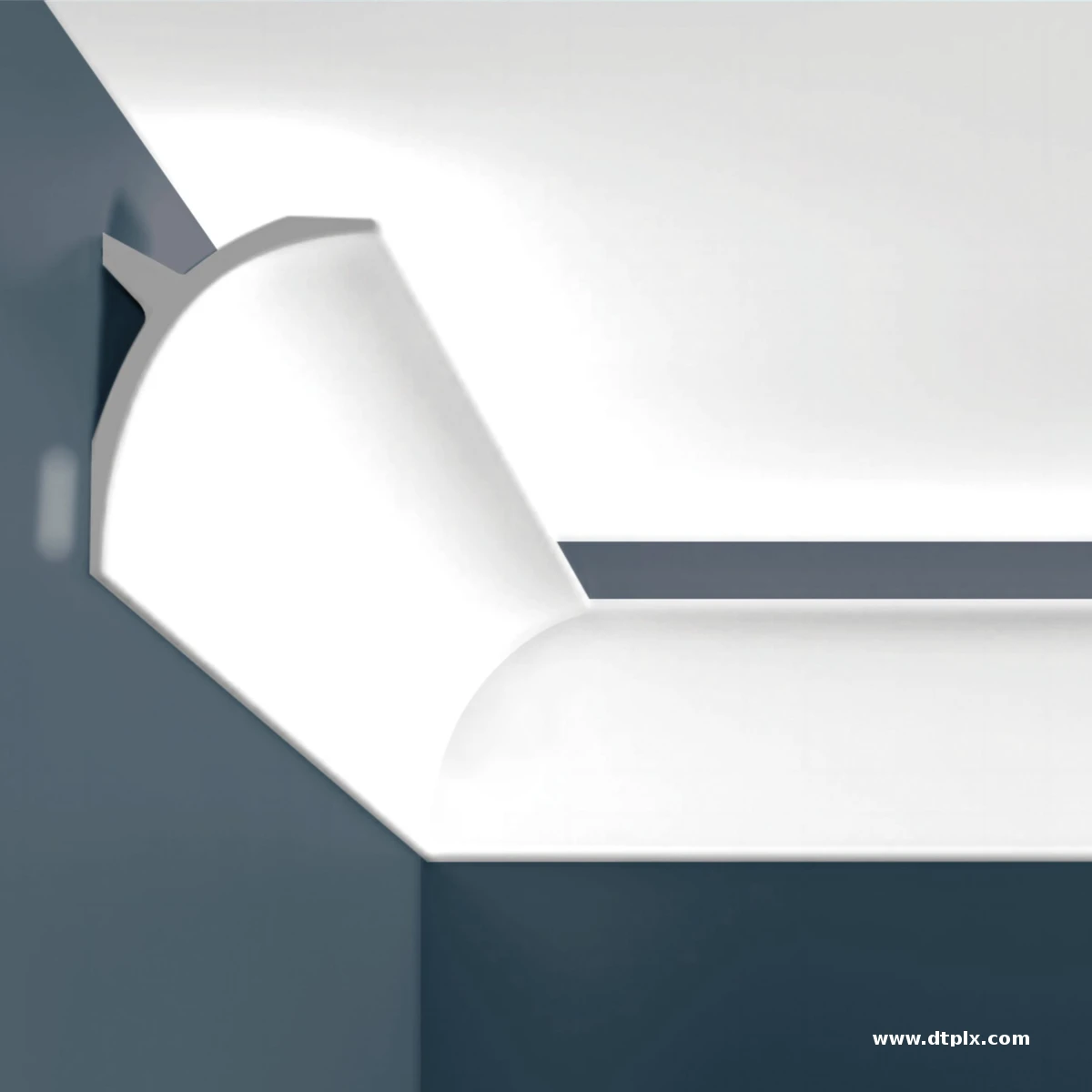 China Manufacturer European Aesthetic Ornate Interior Trim Polyurethane Light Groove Elegant Villa Hotel Decor