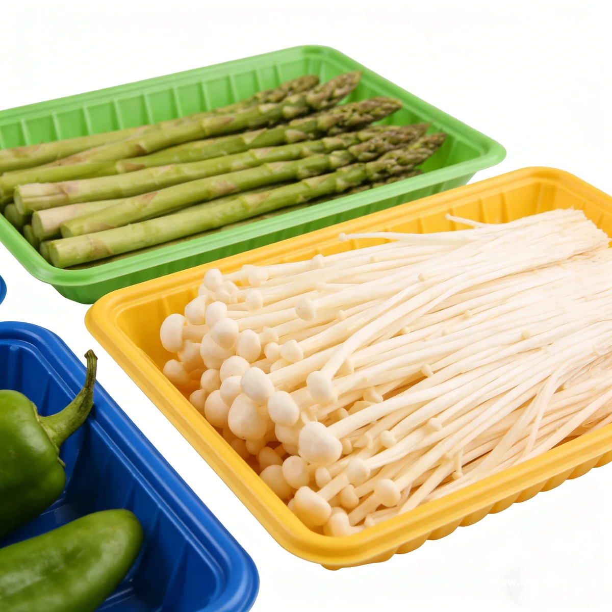 Customized Recyclable PP Plastic Blister Tray Lid Disposable Food Box Container for Cake Sushi Bread Cookie Sandwich Noodle