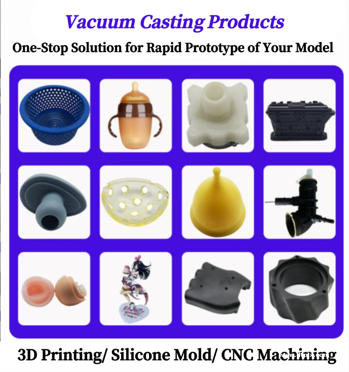 Hot Sale High Quality Custom Industrial Grade Custom ABS PE PP PC POM Vacuum Casting Machine Rapid Prototyping CNC Machining