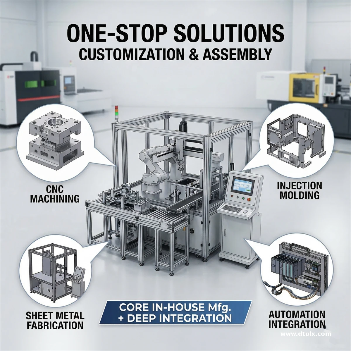 ISO 13485 Medical Aesthetic Integrated Manufacturing German CNC Injection Molding Sheet Meta Automated One-Stop Service