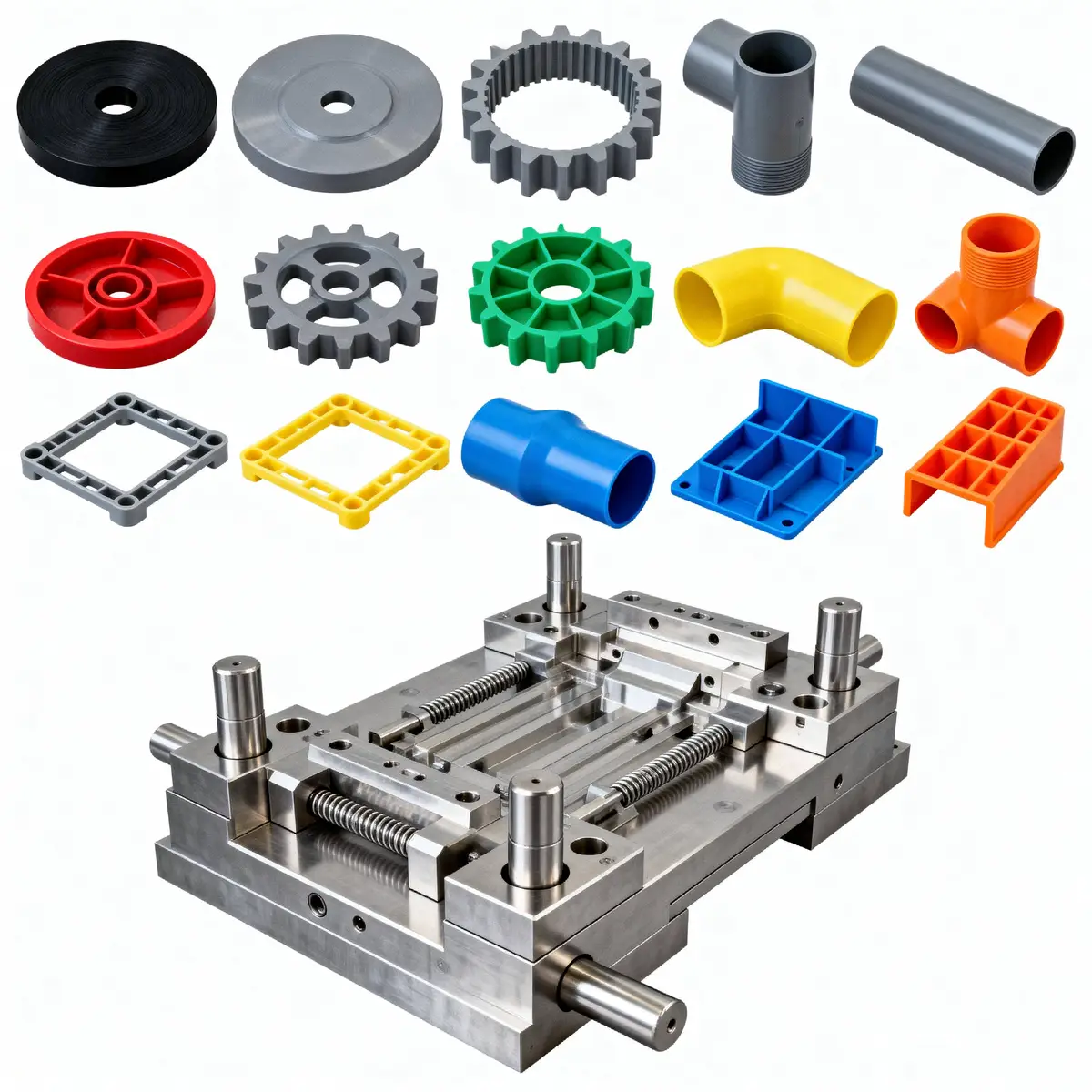 High Quality ABS Plastic Injection Moulds Custom OEM Molding Service with Custom Color & Size for Mechanical Assembly Parts