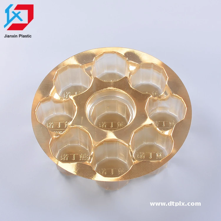 Disposable Custom Printed Plastic Blister Cavity Insert Packaging Chocolate Tray , Plastic Chocolate Tray