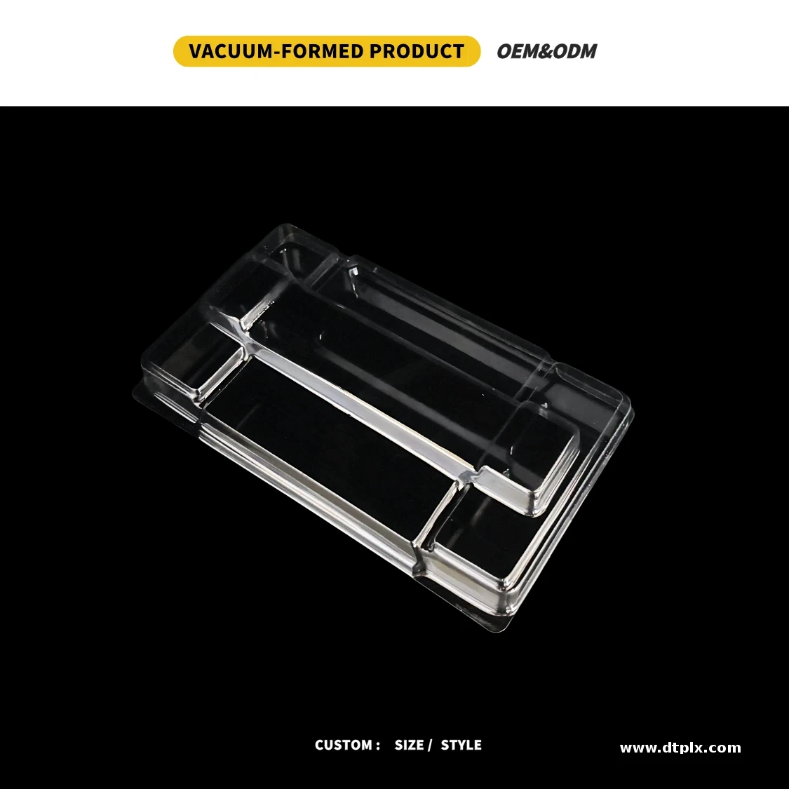 Clear Vacuum Formed PVC/PET Blister Insert Embossing Custom Long Multi Slot Design Electronic Component Protection High Quality
