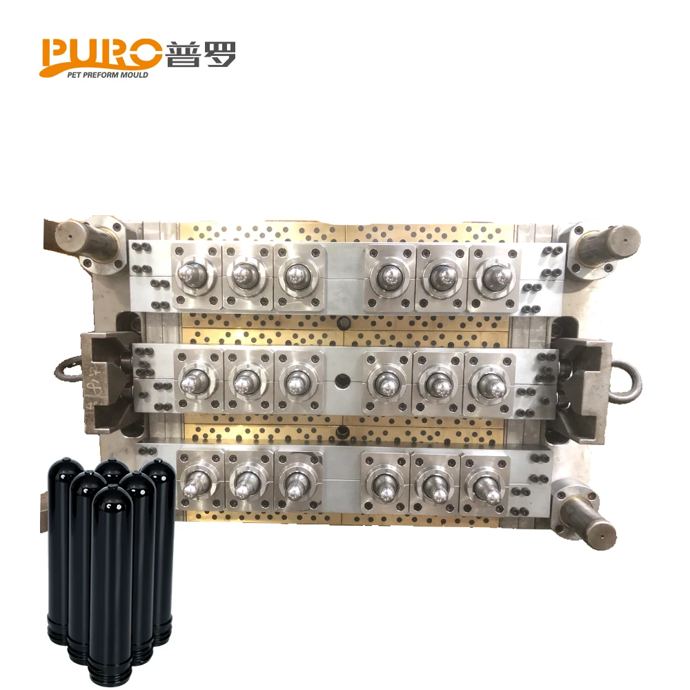 Puro 18 Cavity Bottle Preform Mold PET Hot Runner High Speed Injection Moulding