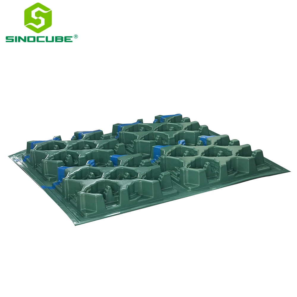 Sinocube Customized Recyclable Eco-friendly PE HDPE Plastic Thermoforming Vacuum Forming Blister Tray for Auto Parts