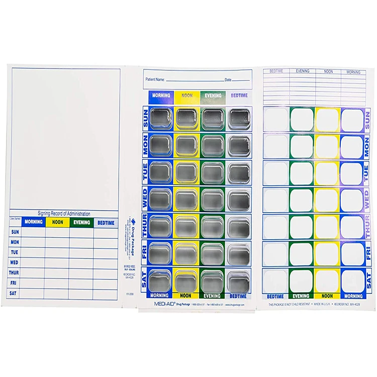 Made in China Custom Printed Medicine Plastic Pills Blister Packaging Hot Sale Products