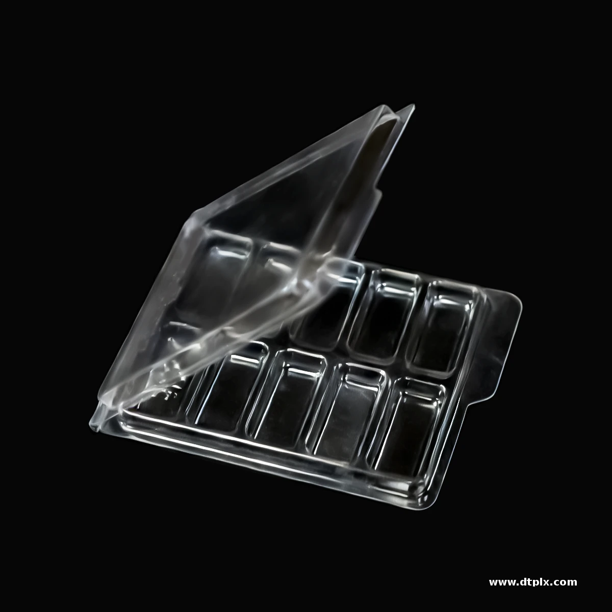 Factory Wholesale Cosmetic Customized Size Transparent PET Recyclable Plastic Clamshell Blister Packaging Embossing Custom Color