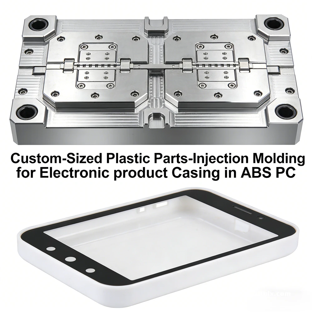 Custom Sized Plastic Parts Injection Molding for Electronic Product Casing in ABS PC