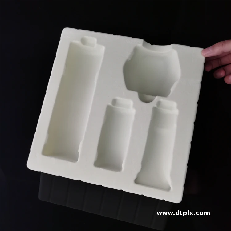 Custom PET PVC Blister Insert Tray for Lipstick and Eye Cream Vacuum Formed for Cosmetic Makeup Display and Storage
