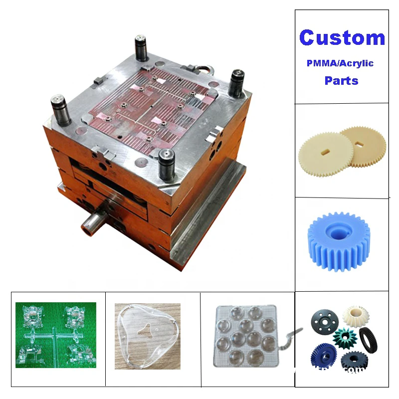 Custom Plastic Acrylic Parts Injection Molding PMMA Transparent Plastic Injection Molding Service