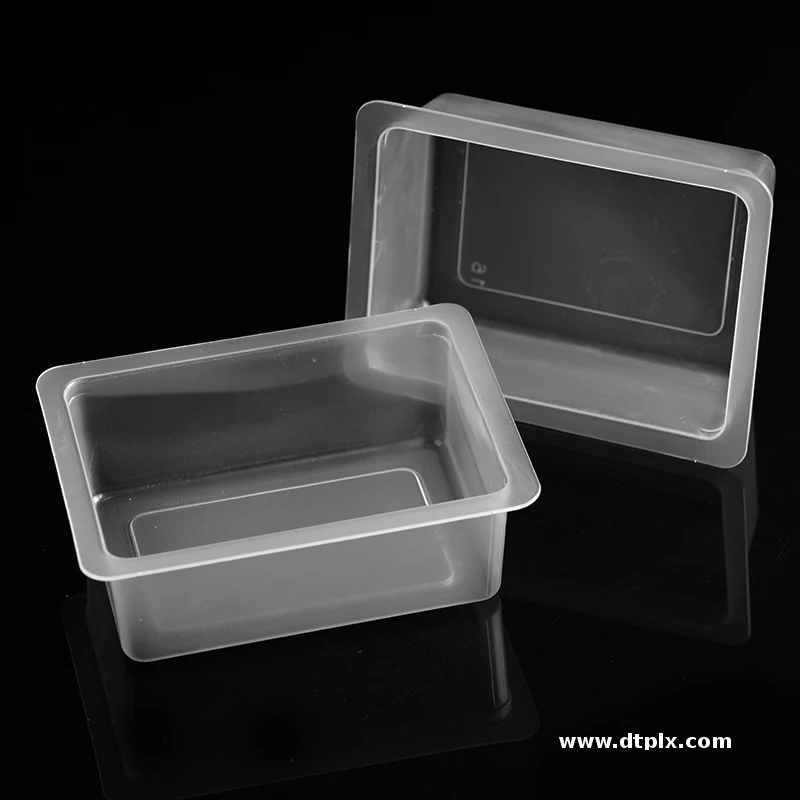 Customizable Food-Grade Translucent Blister Tray Box Disposable PP Plastic Tray Box Container for Tofu Fruit Meat Packaging