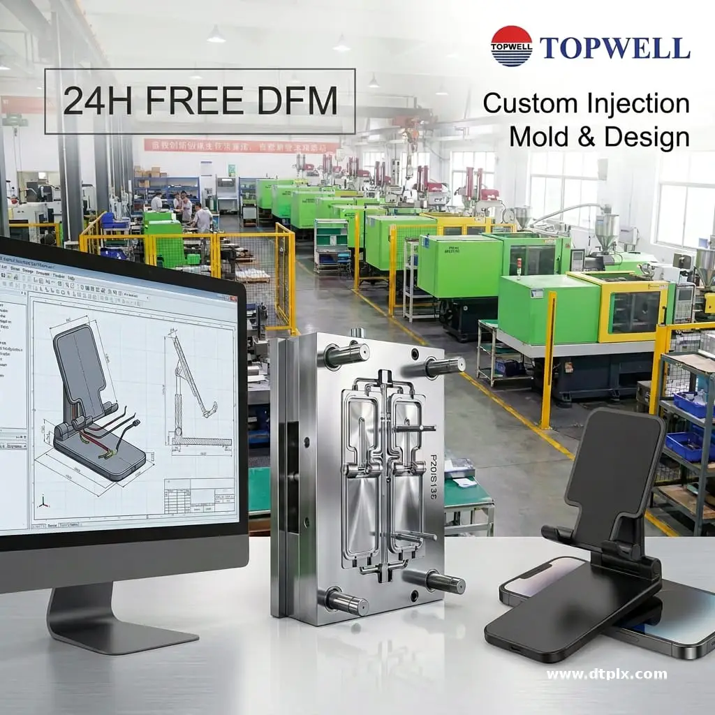 OEM ODM Custom Plastic Injection Molding For Foldable Phone Holder One-Stop Product Design Precision Mold Manufacturer
