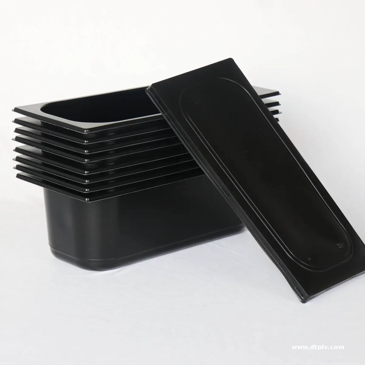 Customized 4.5L Disposable Food Grade PP Blister Gelato Pan with PP Flat Lid or PET Dome Lid