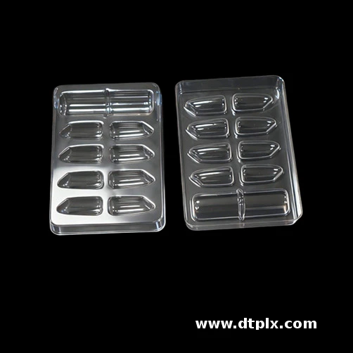 Factory Direct Sale Transparent Customized Size Blister Packaging PET Recyclable Material Plastic Blister Tray
