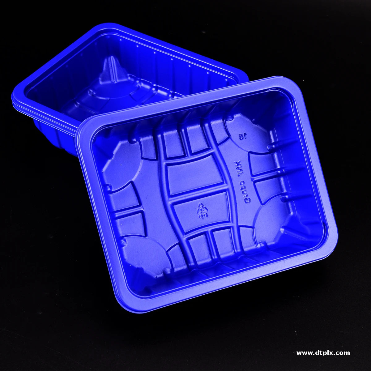 PP PET Blue Custom Plastic Box Packaging Vacuum Forming Plastic Packaging Blister Tray for Electronic Components