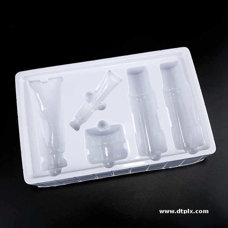 Custom Blister Plastic Insert Vacuum Forming PVC PET Cosmetics Skin Care Set Blister Packaging Tray