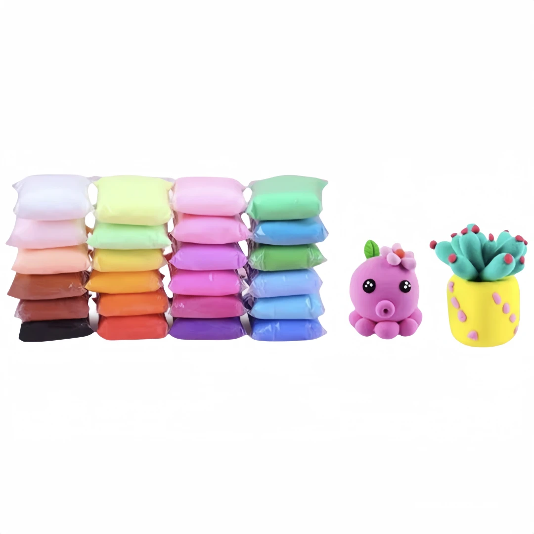 Clay Crown SIWEI Customized 500gram Bag Air Dry Clay Mix Colors Magic Foam DIY Molding Clay for Slime Gifts with 3 Plastic Tools