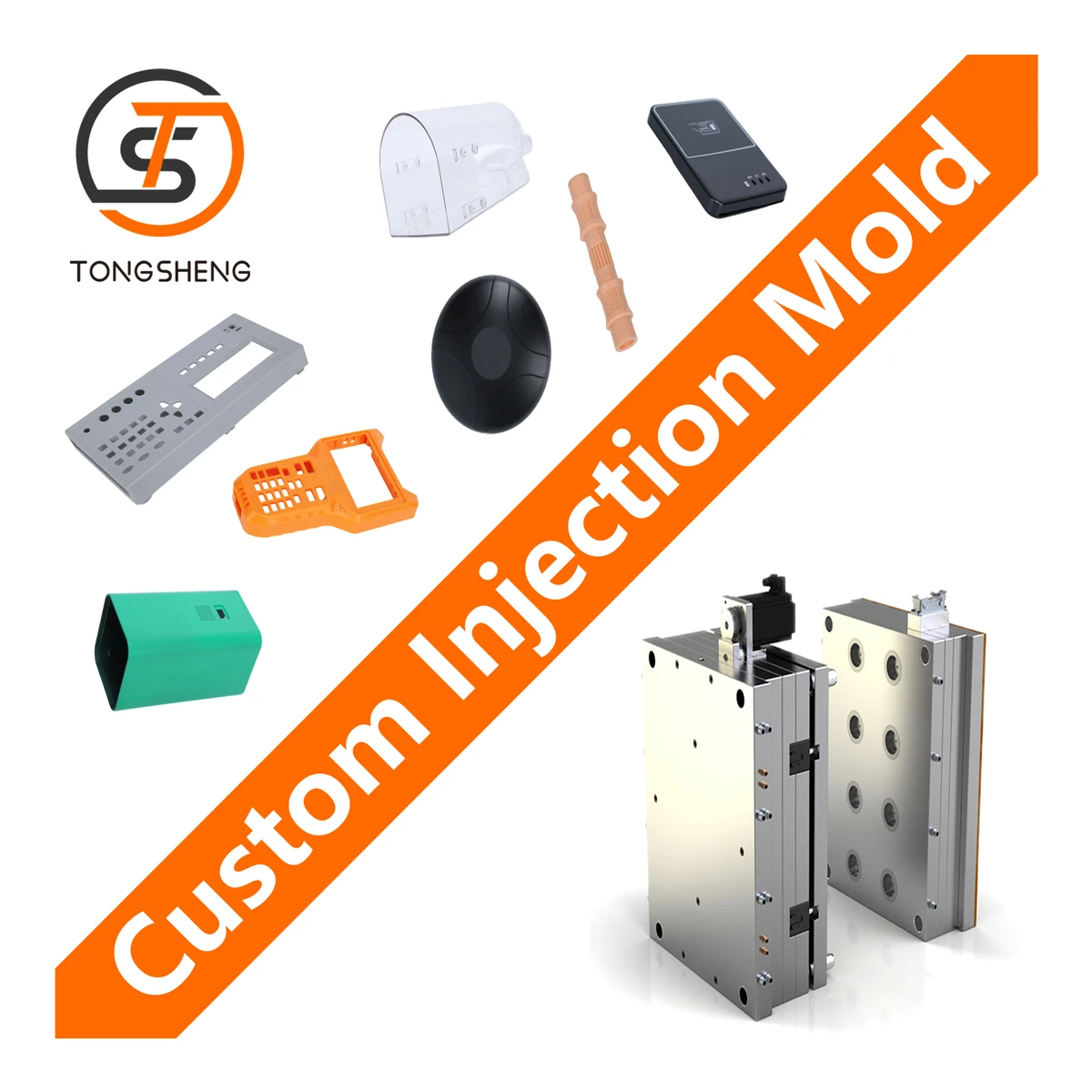 Custom Injection Molding Service for ABS PP PC PVC Plastic Parts with High Gloss Polishing Finish Surface Treatment