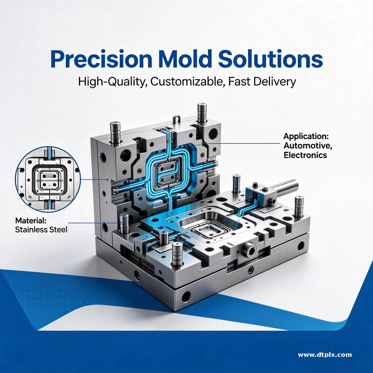High Precision Custom Injection Mould, Plastic Mold Manufacturing, Industrial Precision Mould Making