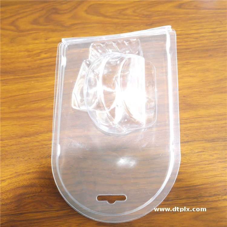 Eco-Friendly Clear PET Material Custom Mold Folded Blister Tray for Cosmetic Packaging