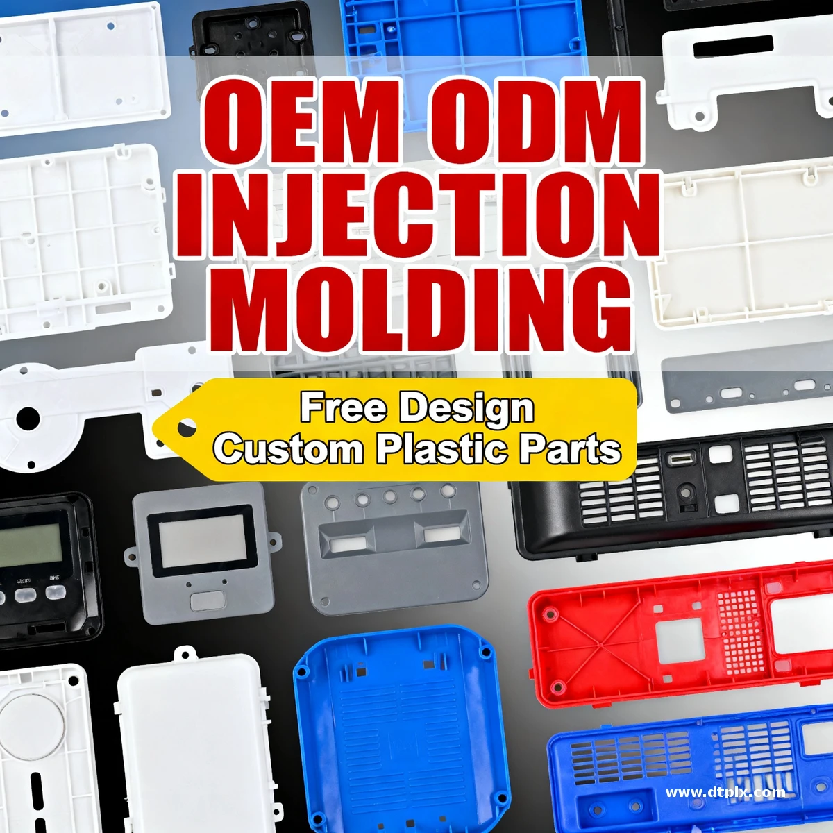 Injection Mold Plastic Parts Maker Custom Pp Pe Abs Pvc Pom Hdpe Petg Nylon Mould Plastic Covers Injection Plastic Molding