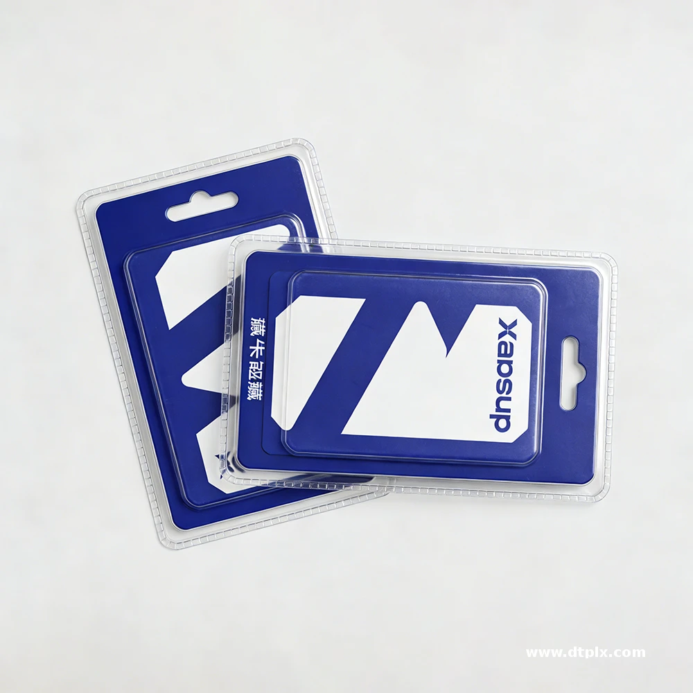 Custom Clear Plastic Blister Card Packaging | Custom Printed Card for Electronics & SD Card | Heat Seal PET Blister Pack Factory