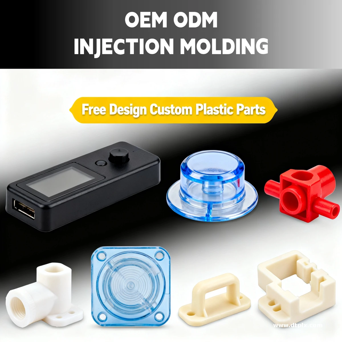 Custom ABS PVC PP PE PET Nylon POM TPU TPE Injection Molding Plastic Parts Design and Manufacturing Injection Mould Manufacturer