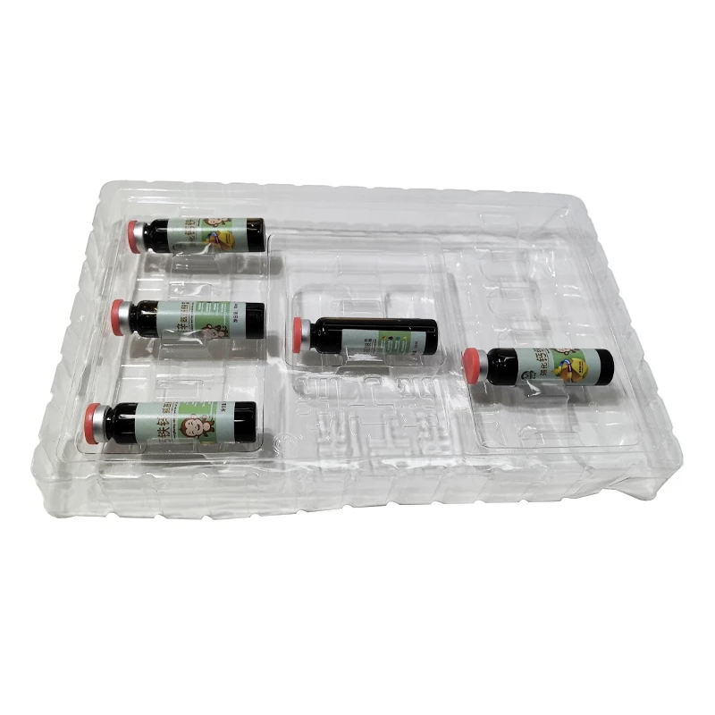 Customizable PET Plastic Tray Packaging Boxes Vacuum Formed Blister Process for Drug and Fruit Trays