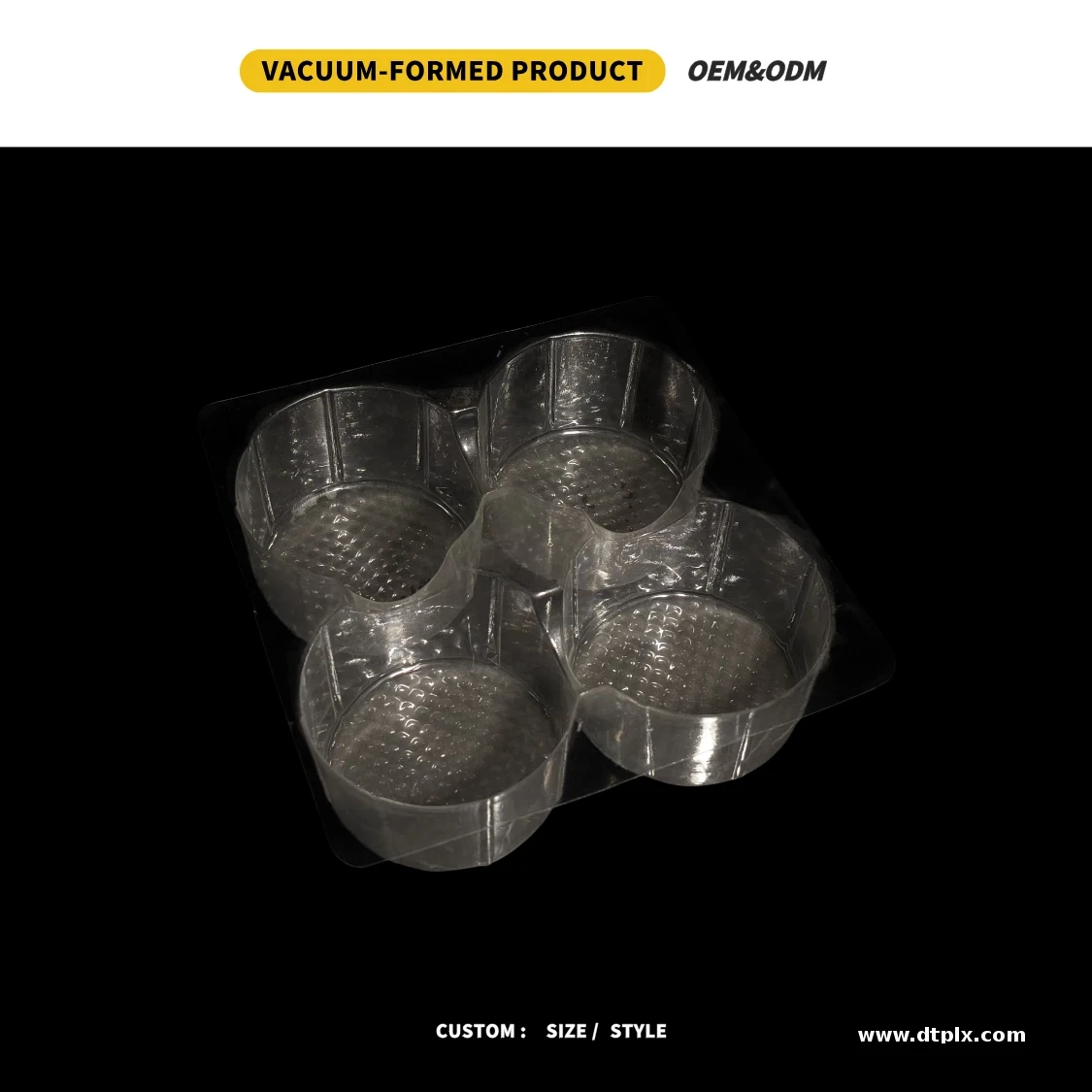 Clear PET Custom Vacuum Formed Plastic Tray Embossing Disposable Blister Packaging Insert for Electronics Hardware Display