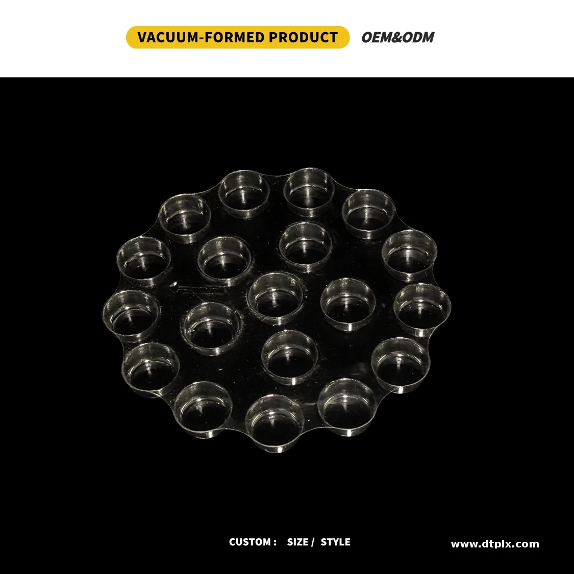 Chenxin XL1-N Hot Sale Multi Cavity Vacuum Formed PVC/PET Transparent Blister Insert Heart Shaped Slot Design Sample