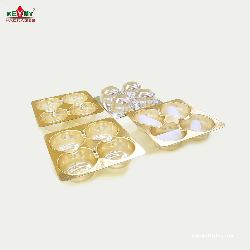Plastic Blister Tray, Customize Gold or Silvery PET Blister Tray for Food From ISO Approved Factory, in Shenzhen