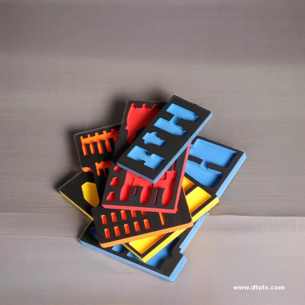 Custom Molded EVA Material Foam Velvet Inserts Roll Style Packaging for Tools 10pcs Customized Foam Boxes Open Cell Eva Foam