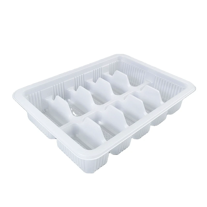 Customized Blister Food Tray 10-grid Disposable Wonton Packaging Tray Plastic PP Dumpling Inner Lining Raw Pastry Goto Box
