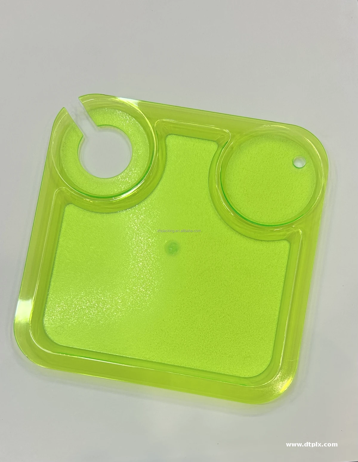 Custom Outdoor Picnic Food Plate Portable Color Plastic Hiking Plate Factory Direct
