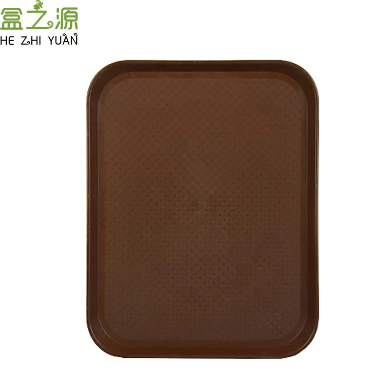 Anti slip Thickened and Impact Resistant Hotel Tableware Colored Plastic Dessert Tray PP Fast Food Tray