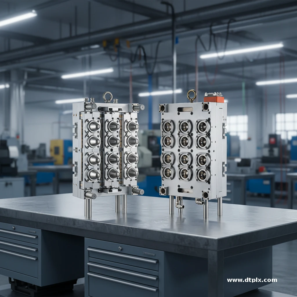 Compact Multi-Cavity PET Preform Mold For Household Appliance Hot Runner System Fast Cycle Time Plastic Injection Mould
