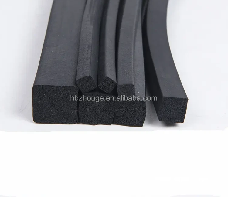 Custom EPDM Sponge Seal Strip Weatherproof Foam Rubber Seal with Cutting & Molding Services
