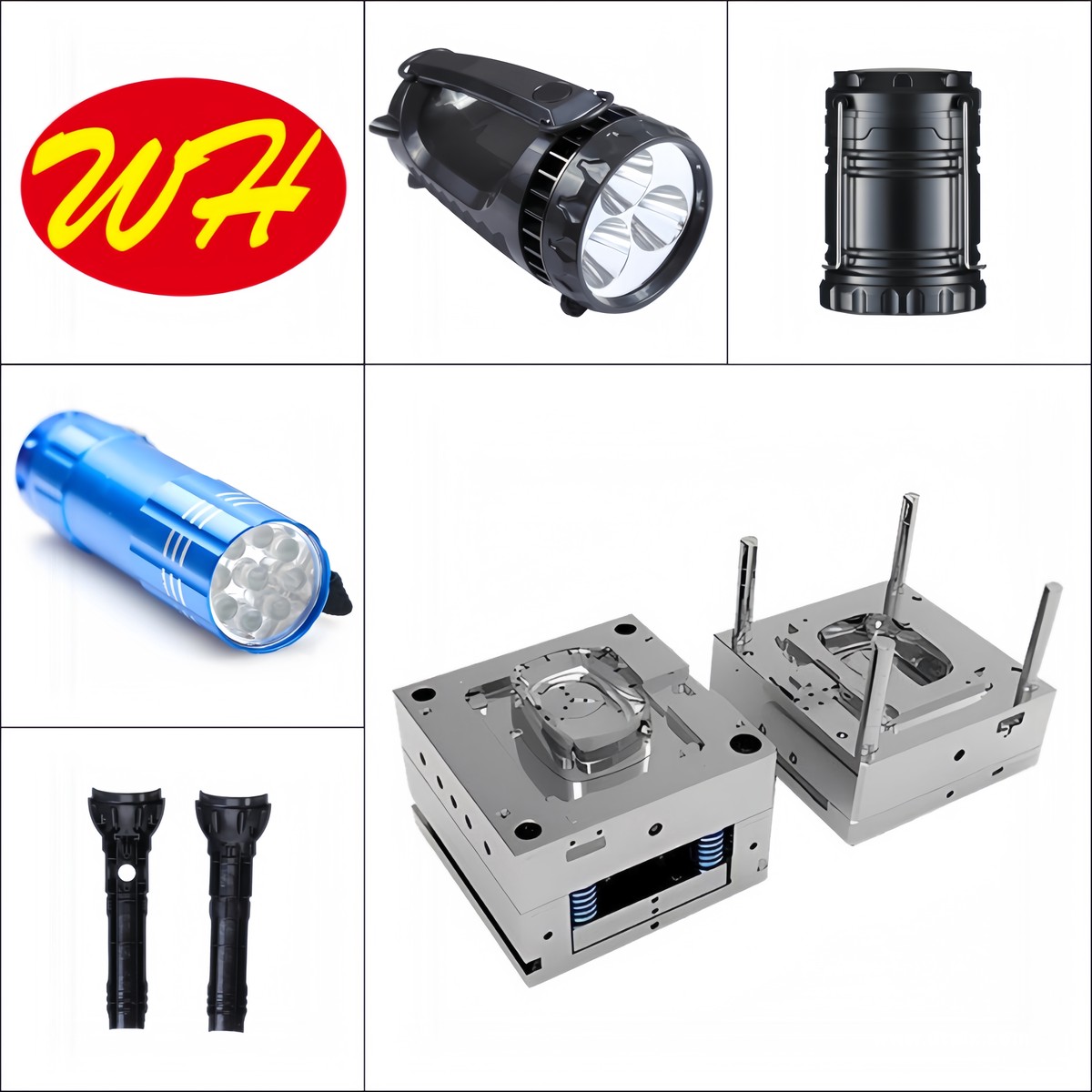 OEM Guangdong Plastic Injection Molding Service for PE/PC/PS/ABS Flashlight Parts & Custom Molds