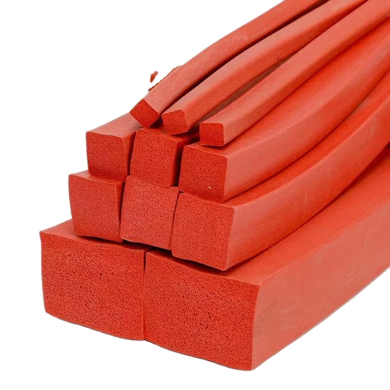 Heat Resistant Silicone Extruded Rubber Seal Customized Different Shape Sponge Cord/silicone Foam Sealing Tube