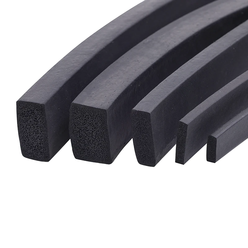 Custom Flexible Extrusion Sealing Strips Soundproof Waterproof EPDM Flat Any Gap Filler Sponge Foam Moulding Cutting IATF 16949