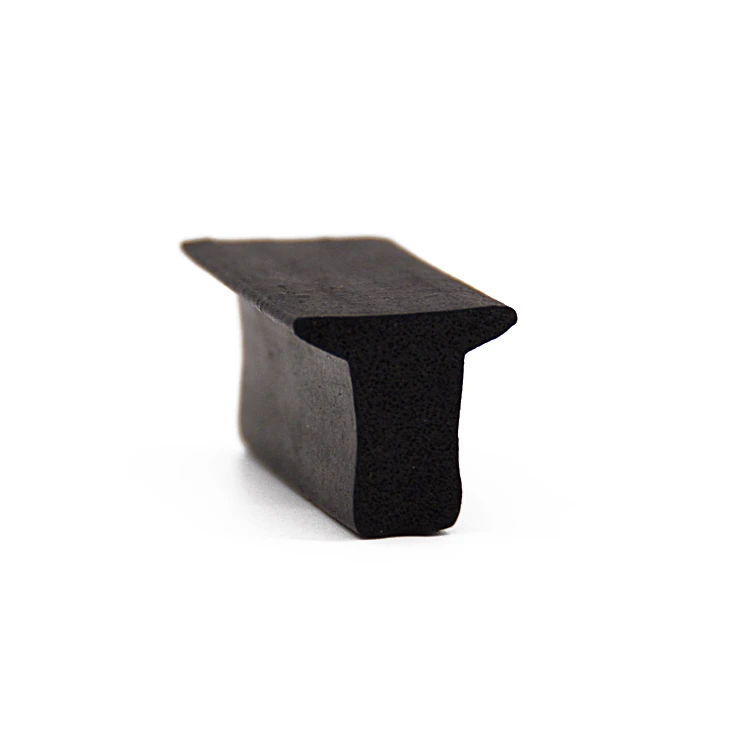 Factory Customized T-shaped Foam Sealing Strip, Silicone Rubber Foam Extruded Sealing Strip