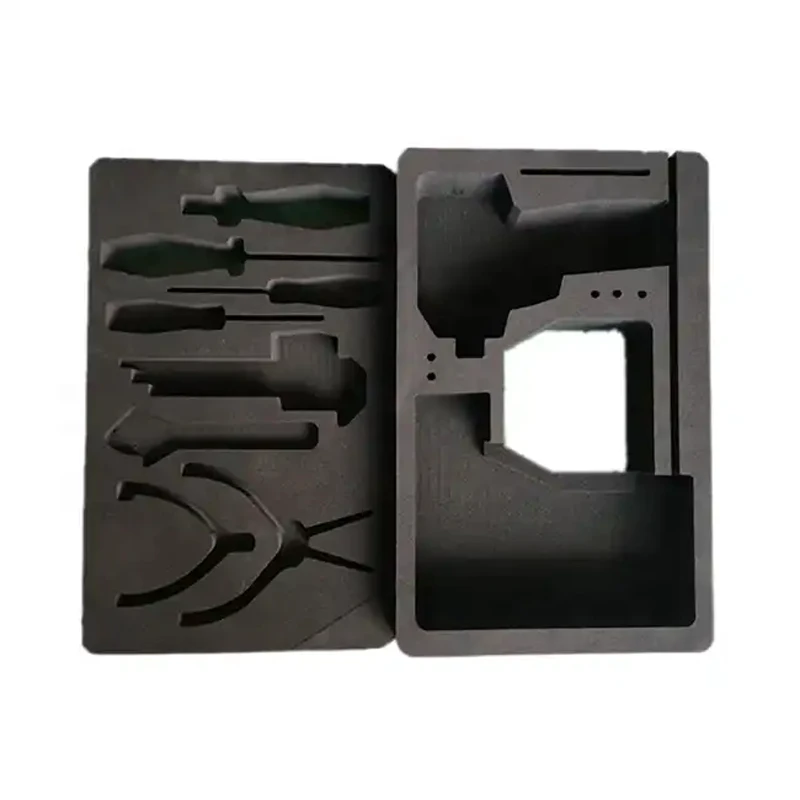 Custom-made Various Shapes of EVA, PU Foam, EPE, XPE Material with Carbon Fibre Leather and Velvet Surface