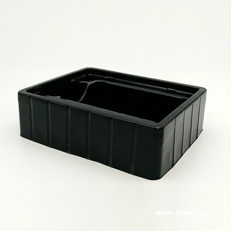Customized Black Frosted PVC Tray Blister Process Type Cosmetics Toys Digital Packaging Plastic Plate Plastic Plates Bowls