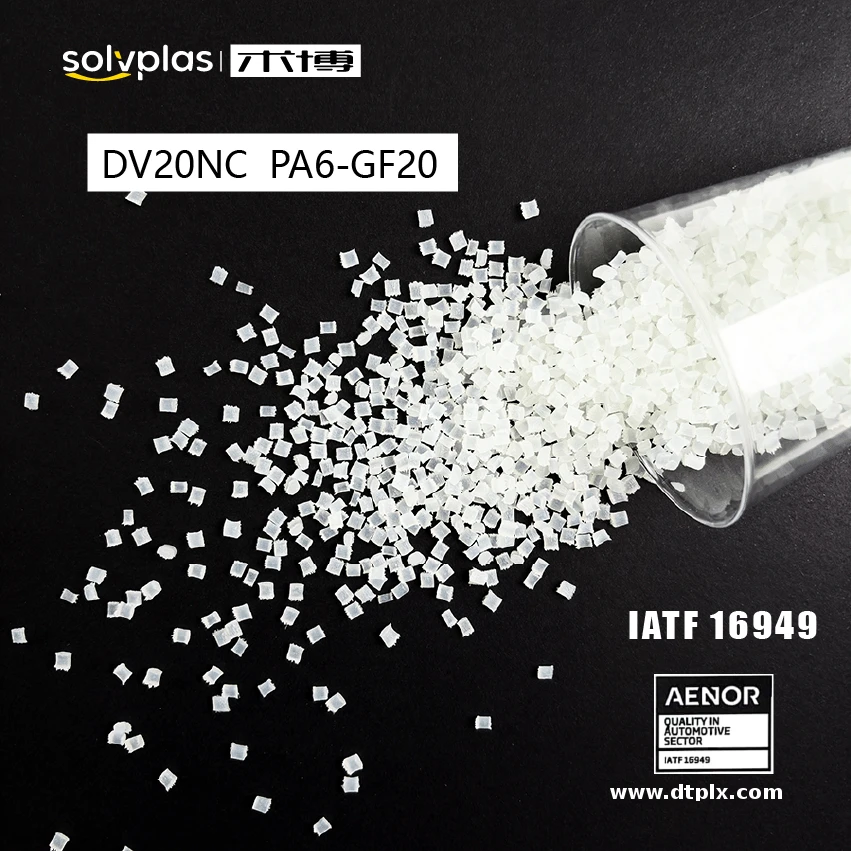 PA6 GF20 20% Glass Fiber Reinforced Nylon 6 Plastic Pellets For Automotive & Electronic Injection Molding