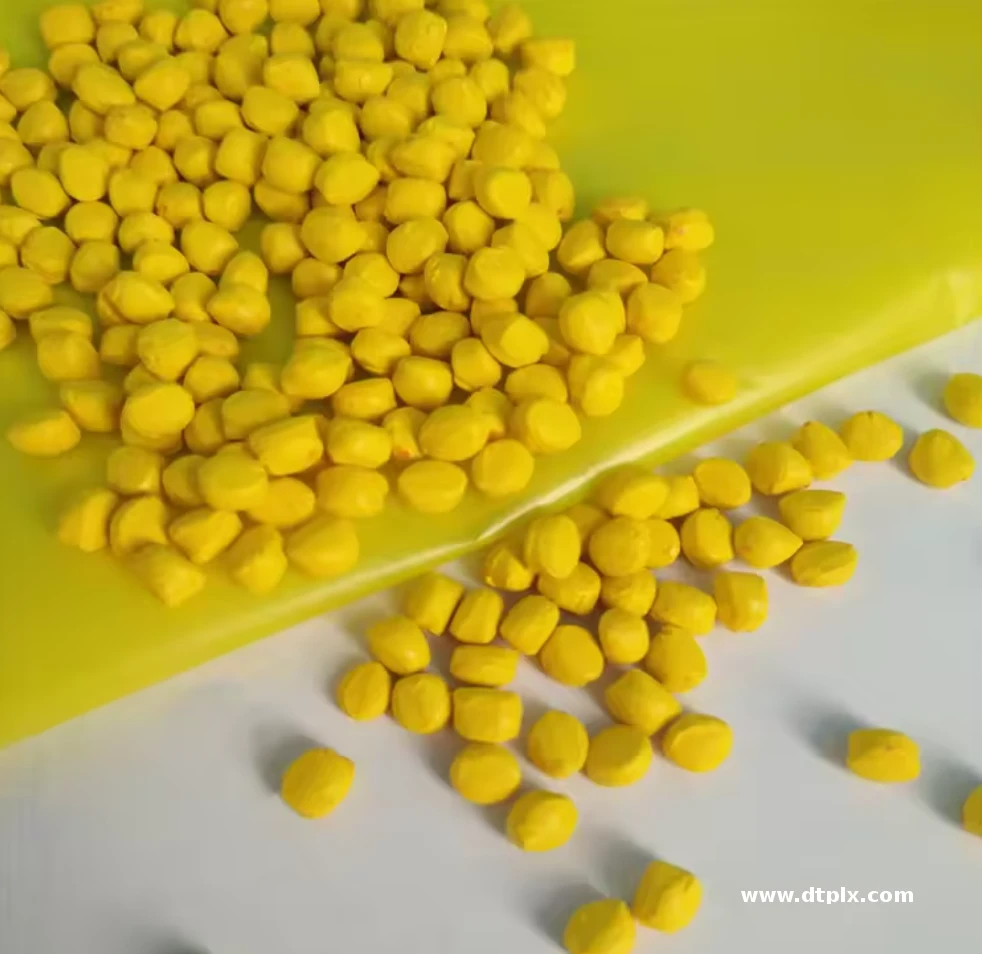 Premium Meijv Yellow Masterbatch for PP/PE Plastic Film Blown/Cast HDPE/LDPE Bubble Wrap/EPE Foam Packing Injection Molding